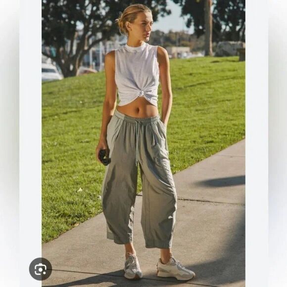 Daily Practice Anthropologie Parachute Pants Colorblock Utility Balloon Barrel - Picture 10 of 11